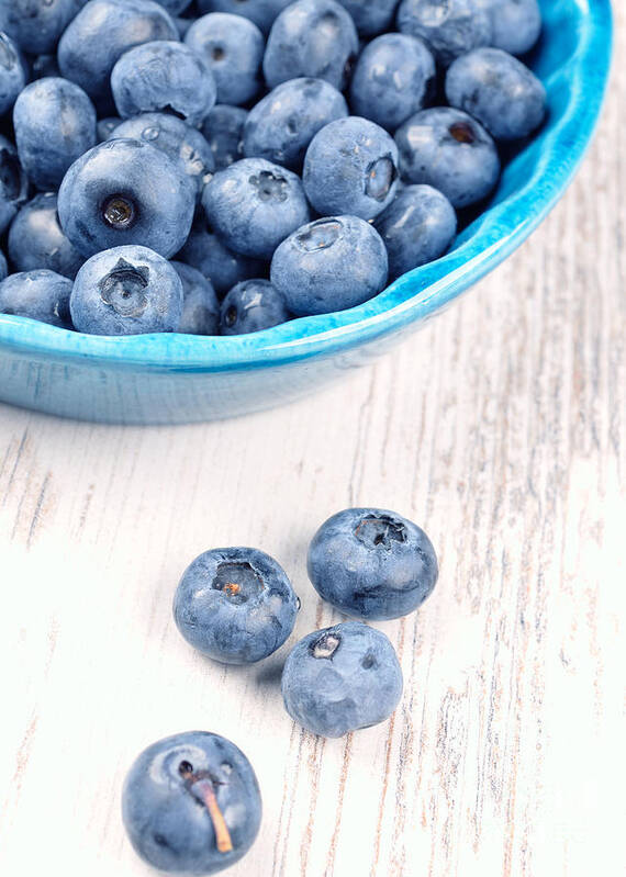 Blueberries Poster featuring the photograph Blueberries by Andreas Berheide