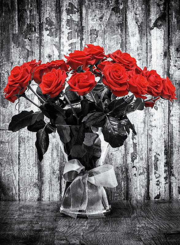 Roses Poster featuring the photograph Bouquet of Roses by Wim Lanclus
