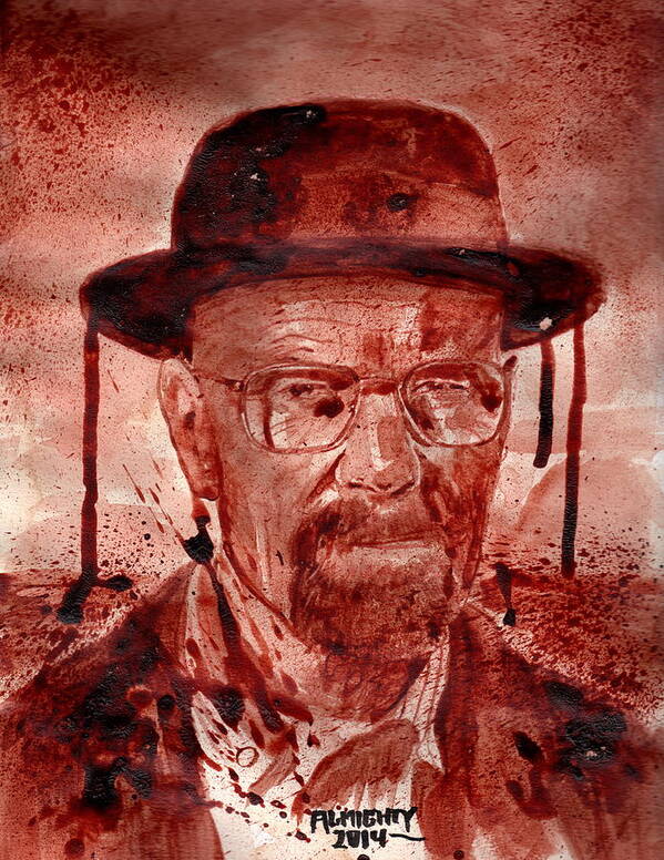 Breaking Bad Poster featuring the painting BREAKING BAD - Walter White by Ryan Almighty