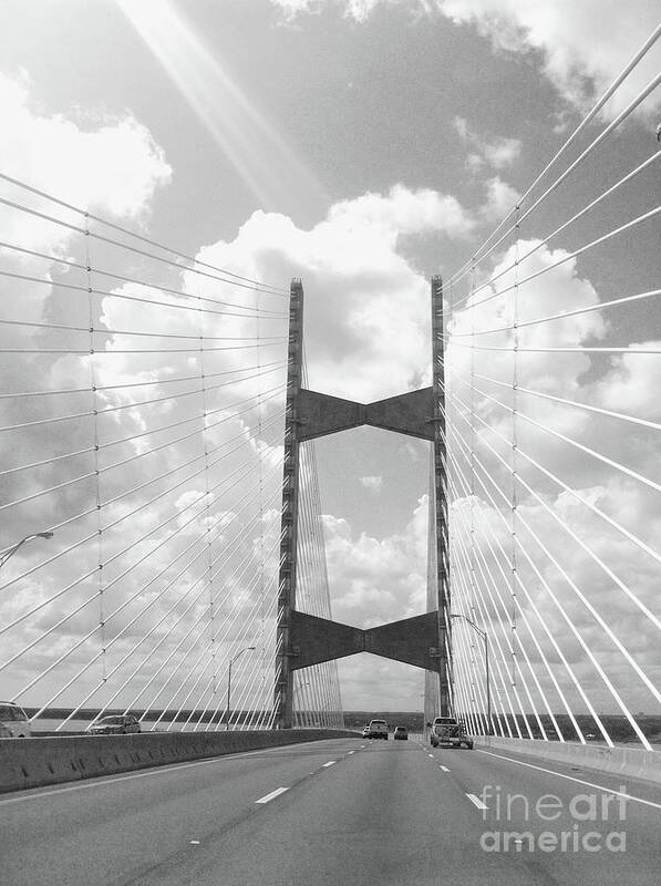 Bridge Poster featuring the photograph Bridge Clouds by WaLdEmAr BoRrErO