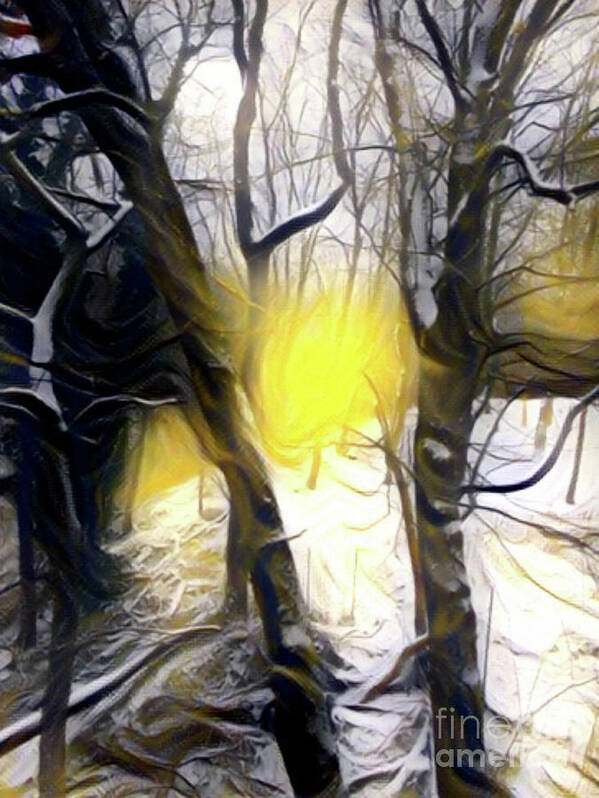 Nature Poster featuring the mixed media Brink of Sun by Gayle Price Thomas