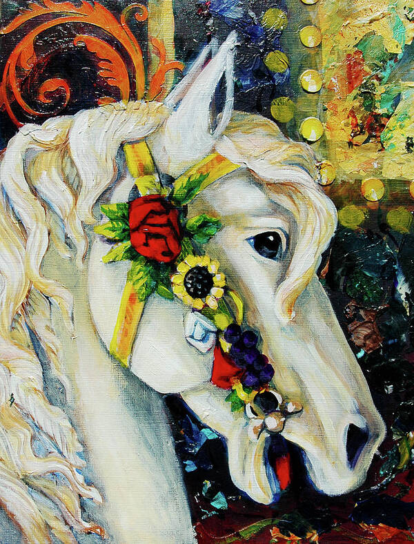 Carousel Poster featuring the painting Carousel Horse by Cynthia Westbrook