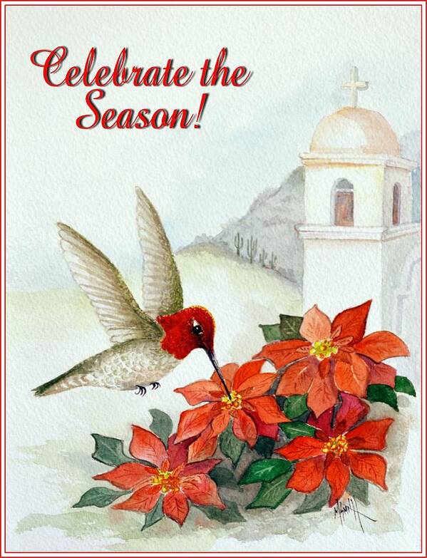 Christmas Card Poster featuring the painting Celebrate the Season by Marilyn Smith