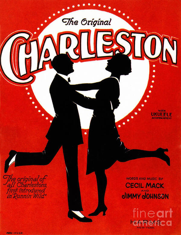 1923 Poster featuring the drawing Charleston Songsheet Cover by Granger