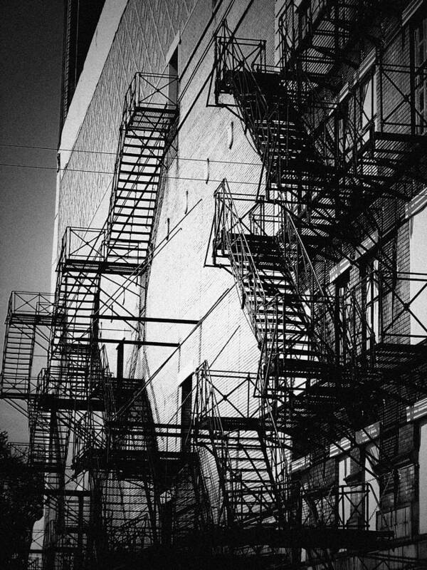 Chicago Poster featuring the photograph Chicago Fire Escapes 2 by Kyle Hanson