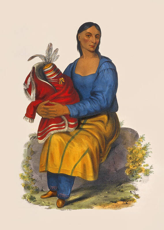 Unknown Poster featuring the drawing Chippeway widow by Unknown