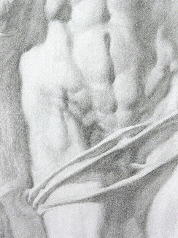 Nude Poster featuring the drawing Christ 1c by Valeriy Mavlo