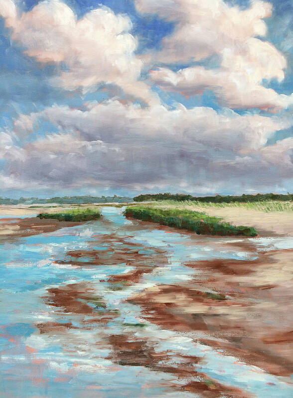 Low Tide Poster featuring the painting Cloud Canopy by Barbara Hageman