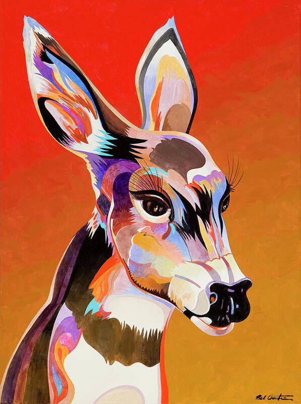 Animal Art Poster featuring the painting Colorful Doe by Bob Coonts