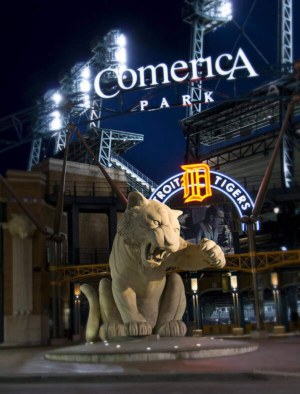 Detroit Michigan Poster featuring the photograph Comerica Park Home of The Tigers by Richard Spitler