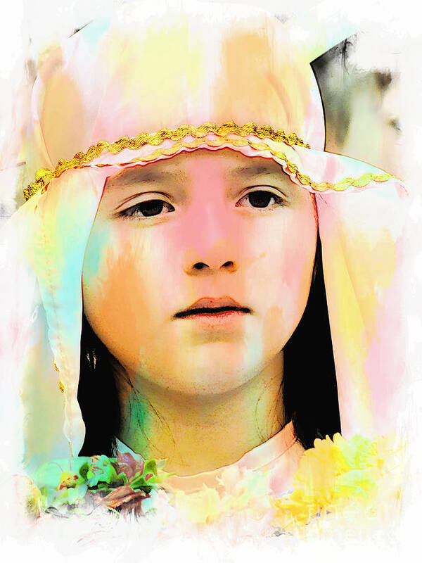 Girl Poster featuring the photograph Cuenca Kids 899 by Al Bourassa