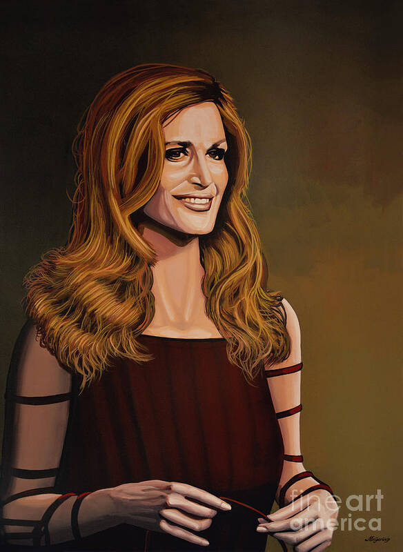 Dalida Poster featuring the painting Dalida by Paul Meijering
