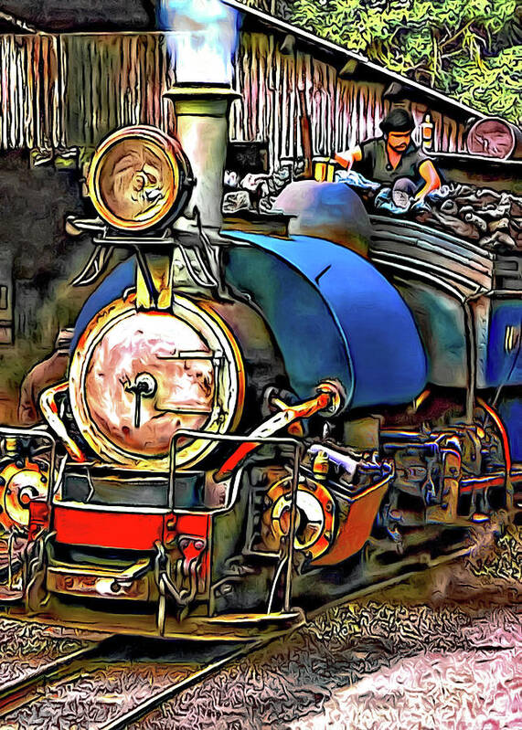 Toy Train Poster featuring the photograph Darjeeling Toy Train by Steve Harrington