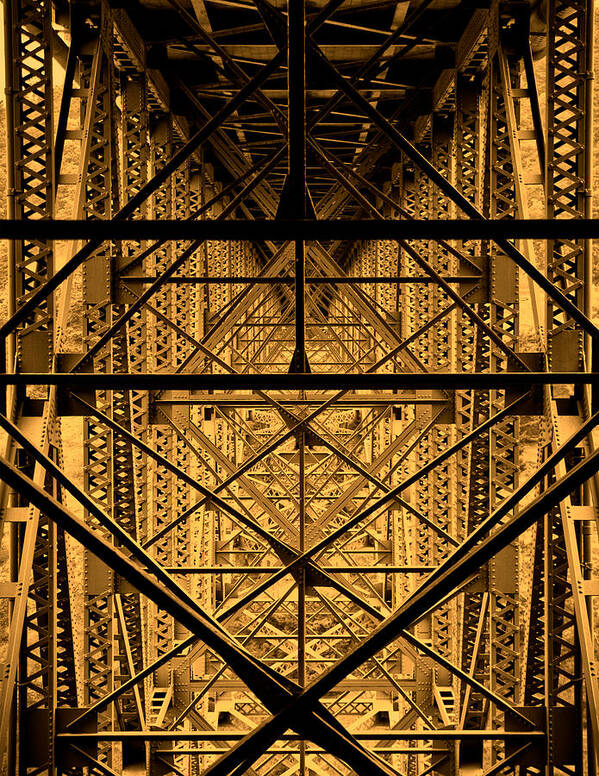 Bridge Poster featuring the digital art Deception Pass Bridge by Ken Taylor