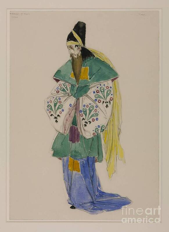 Charles Ricketts Costume Design For Tubal In �the Merchant Of Venice� 1918 Poster featuring the painting Design for Tubal by MotionAge Designs