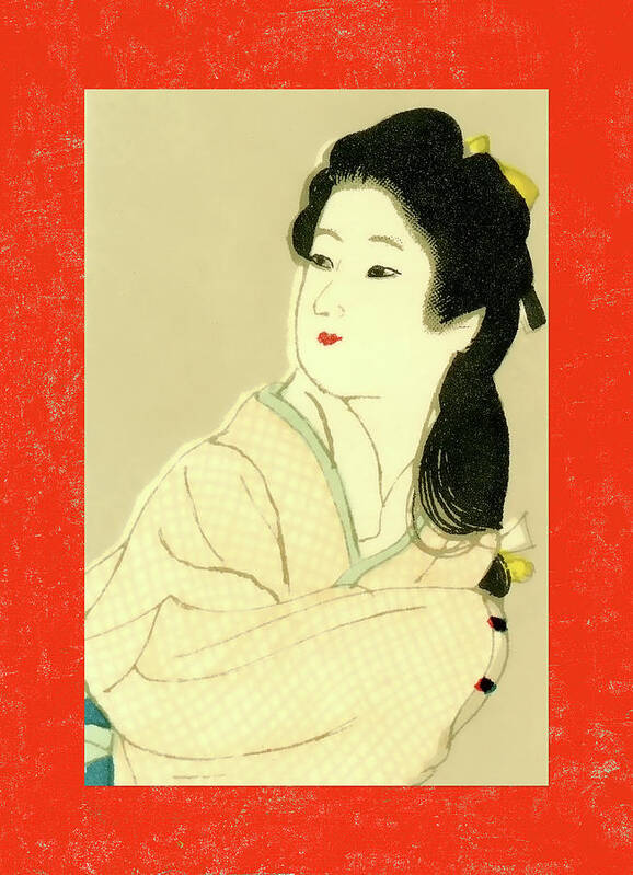 Japan Poster featuring the mixed media Designer Series Japanese Matchbox Label 132 by Carol Leigh