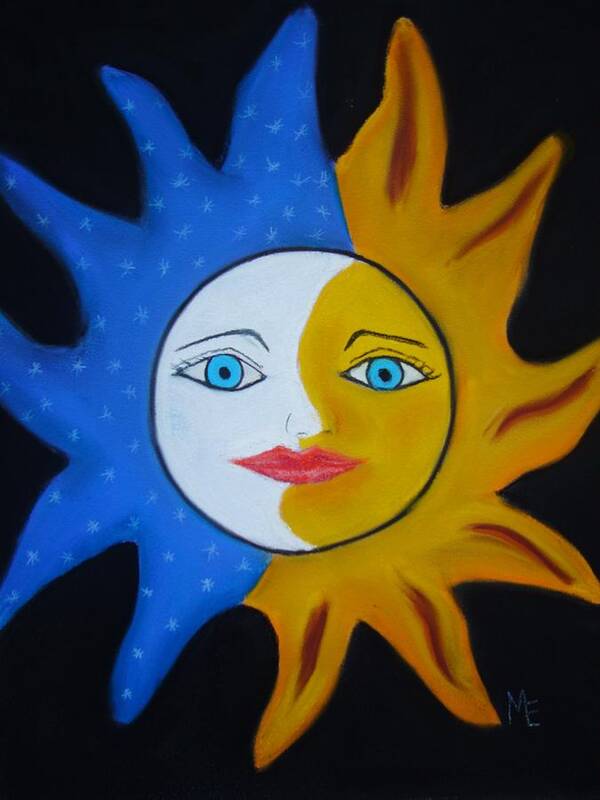 Sun Poster featuring the pastel Dos by Melinda Etzold