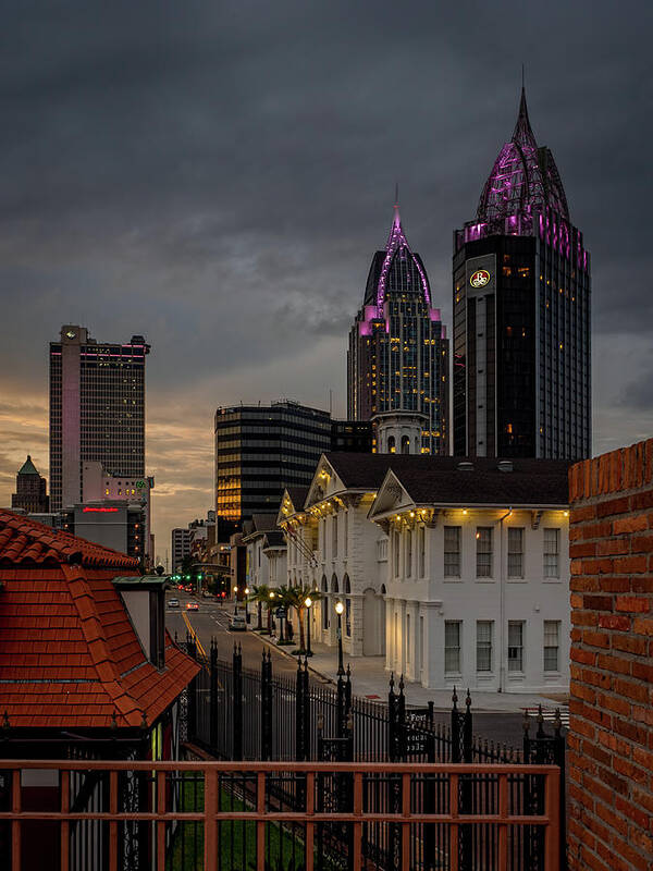 Alabama Poster featuring the photograph Downtown View from Fort Conde by Brad Boland