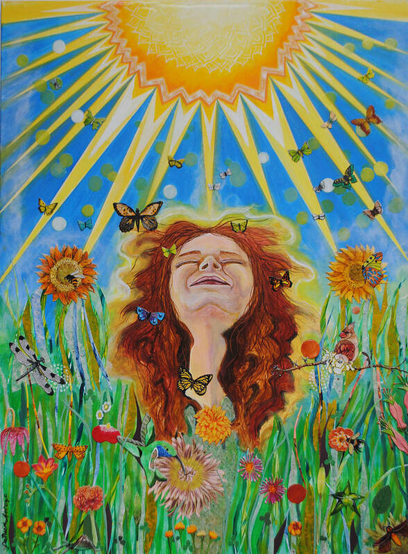 Sunshine Poster featuring the painting Earthly Delight by Patricia Arroyo