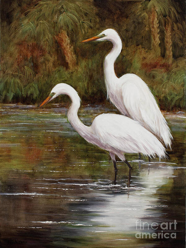 Reflections Poster featuring the painting Elegant Reflections by Glenda Cason