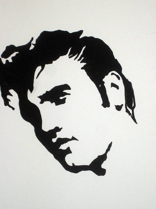 Elvis Poster featuring the drawing Elvis Before Time by Robert Margetts