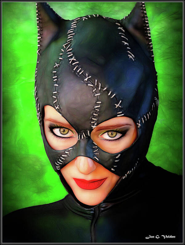 Cat Woman Poster featuring the photograph Eyes Of The Cat Woman by Jon Volden