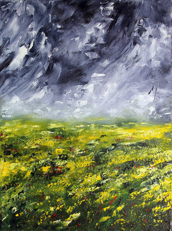 Mustard Field Poster featuring the painting Faith Holds by Meaghan Troup