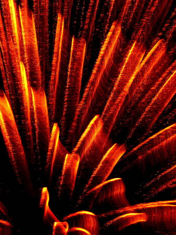 Fireworks Abstraction 1 Poster featuring the photograph Fireworks Abstraction 1 by Beth Akerman