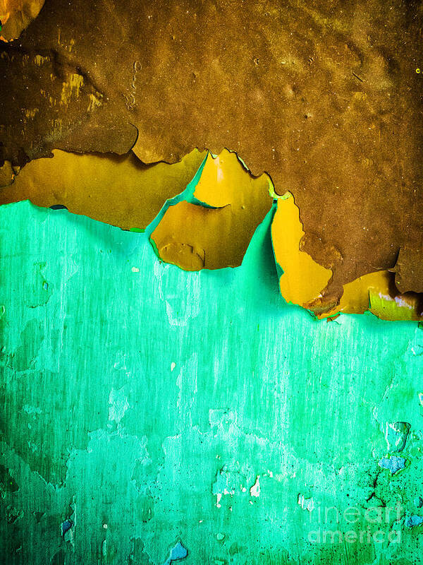 Abstract Poster featuring the photograph Flaking paint by Silvia Ganora