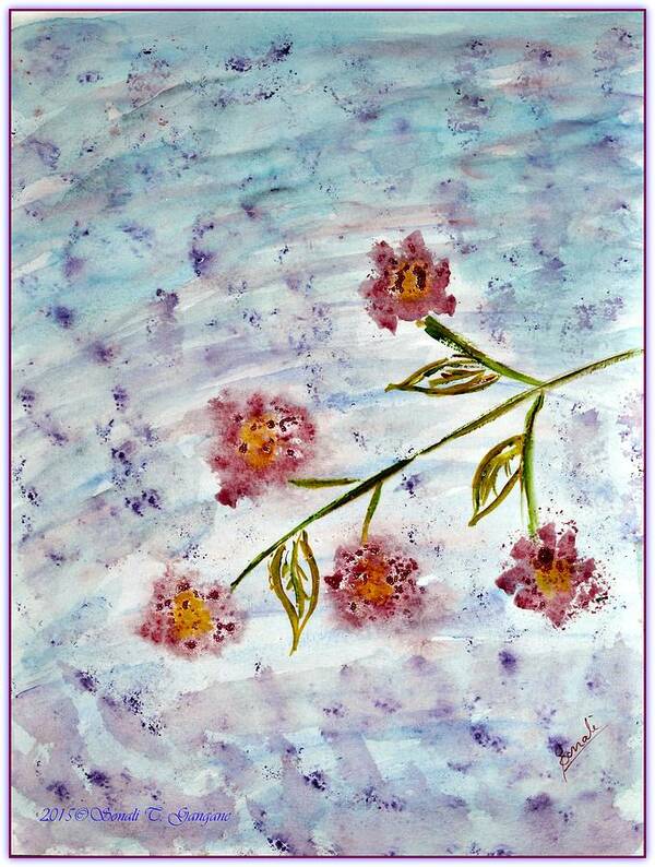 Art For Sale Poster featuring the painting Flowering Branch by Sonali Gangane