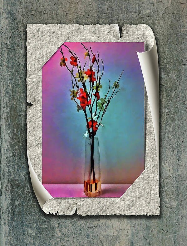 Vase Poster featuring the photograph Flowers in a Vase by Reynaldo Williams