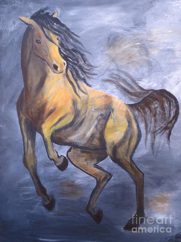 Horse Poster featuring the painting Follow Me by Laurianna Taylor