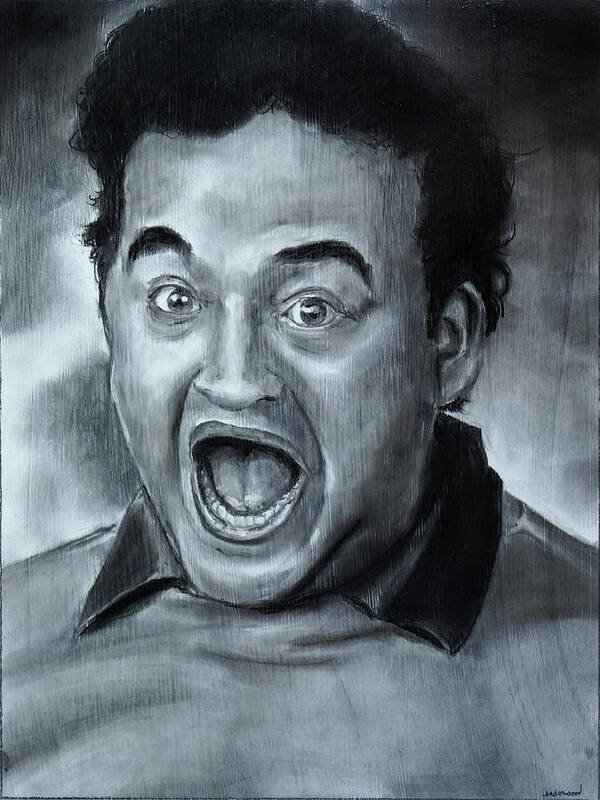 Belushi Poster featuring the drawing Food Fight by William Underwood