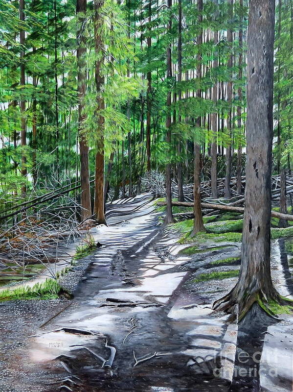 Forest Poster featuring the painting Forest Path by Marilyn McNish