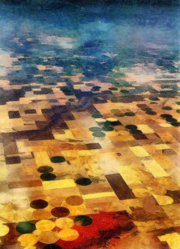 Crop Circles Poster featuring the digital art From Above by Michelle Calkins