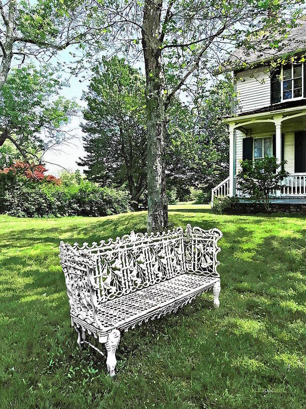 Bench Poster featuring the photograph Garden Bench by Susan Savad