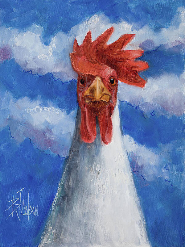 Rooster Poster featuring the painting General Tso by Billie Colson