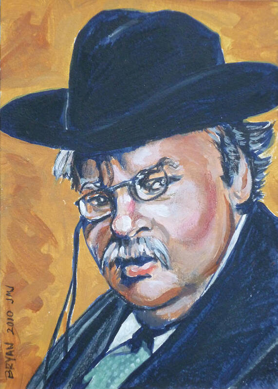 Gkc Poster featuring the painting Gilbert Keith G.K. Chesterton by Bryan Bustard