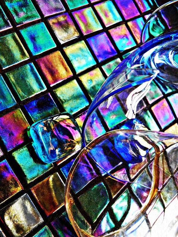 Glass Poster featuring the photograph Glass Abstract 696 by Sarah Loft