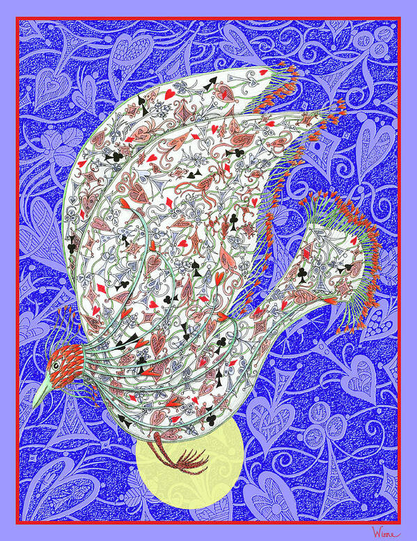 Lise Winne Poster featuring the digital art Go Fish, the Exotic Bird by Lise Winne