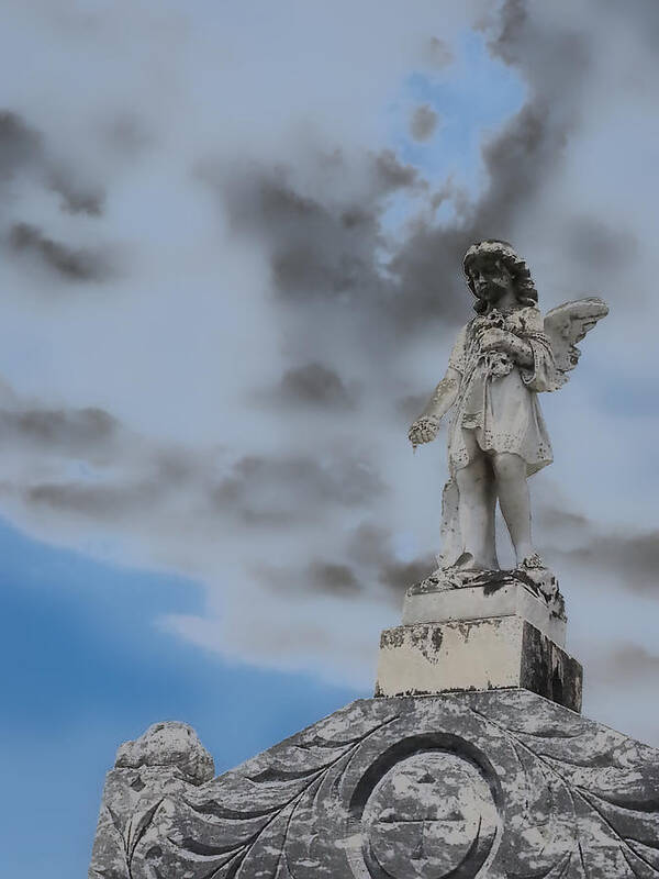 Clouds Poster featuring the photograph Greenwood Stone by Mark J Dunn