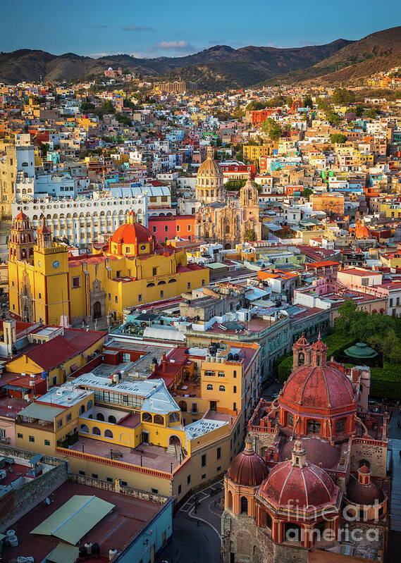 America Poster featuring the photograph Guanajuato From Above by Inge Johnsson