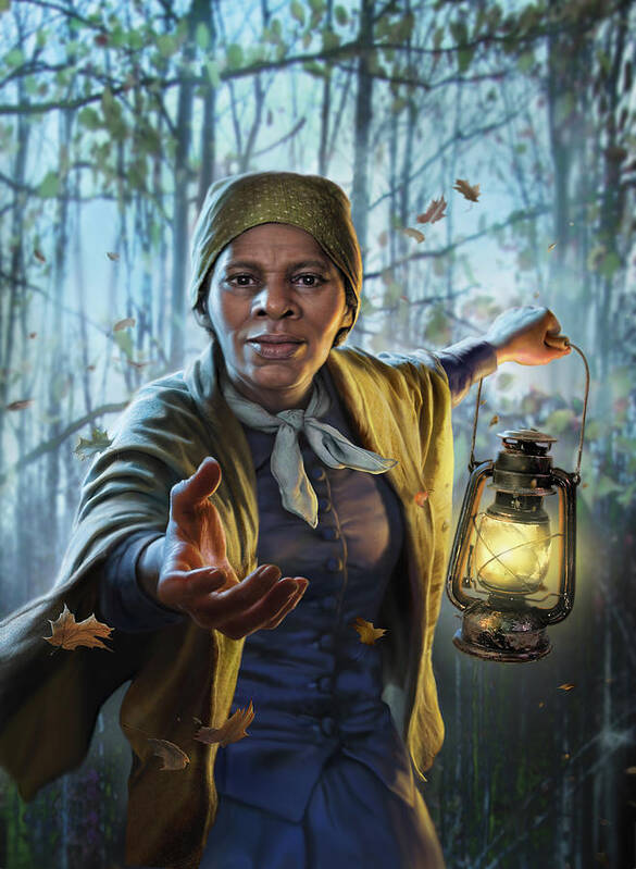 Underground Railroad Poster featuring the digital art Harriet Tubman by Mark Fredrickson