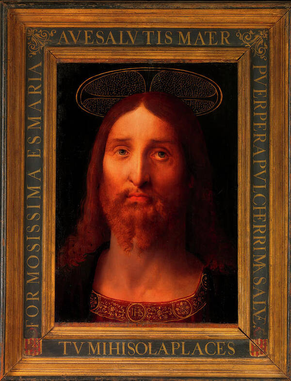 Painting Poster featuring the painting Head Of Christ                  by Mountain Dreams