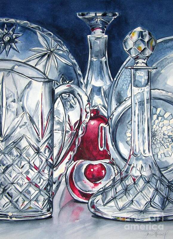 Heart Poster featuring the painting Heart of Glass by Jane Loveall