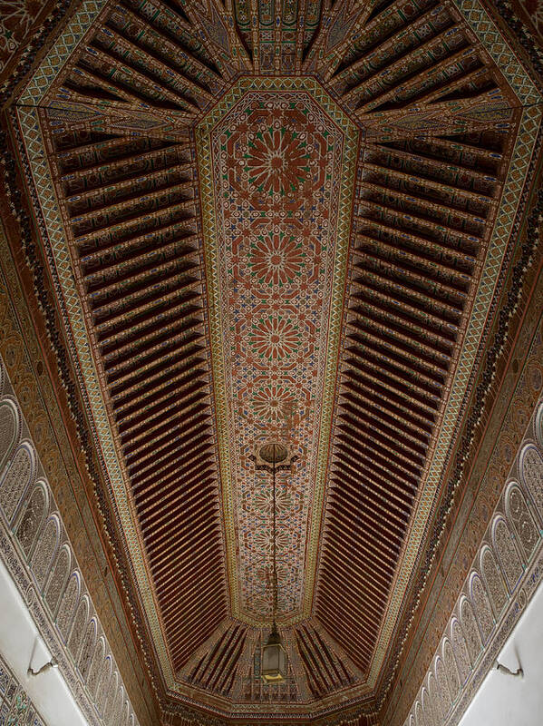 Photography Poster featuring the photograph Highly Decorated Roof Of Palais Bahia by Panoramic Images