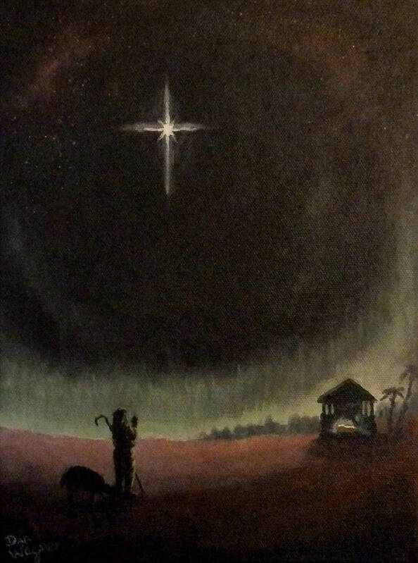 Holy Poster featuring the painting Holy Night by Dan Wagner