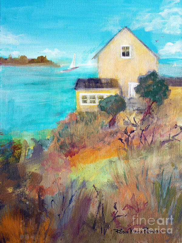 Home Poster featuring the painting Home By The Sea by Robin Pedrero