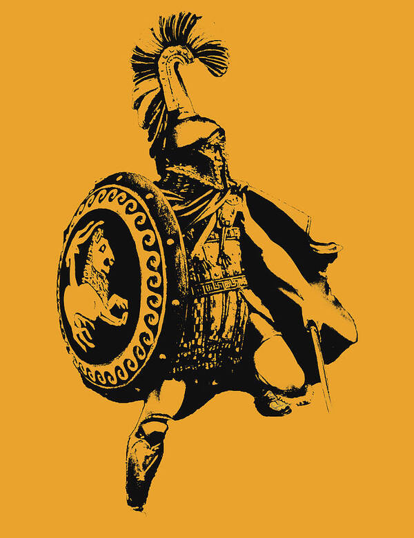 Spartan Warrior Poster featuring the painting Hoplite warrior by AM FineArtPrints