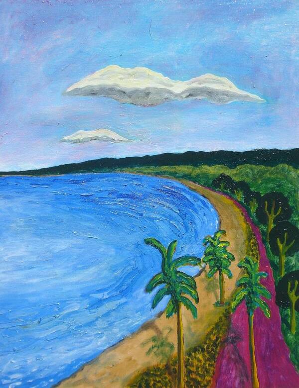 Tropical Landscape Poster featuring the painting I will remember by Manny Chapa